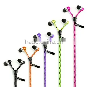Newest Design Hot Selling Zipper Headphones Zipper Earphone for Mobile Phone thumbnail-1