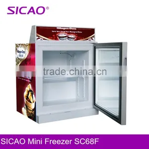 Single Temperature 70lt Glass Door Display Ice Cream Refrigerator Show Case for Sale in China thumbnail-1