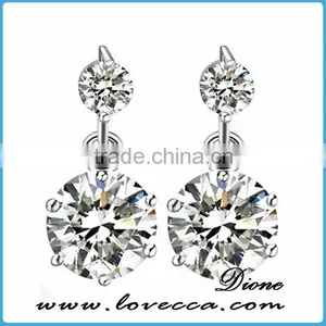 New Promotional Product Charms Women Brown Zircon Earrings thumbnail-3