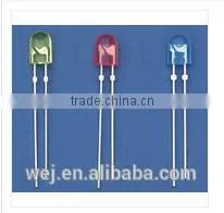 Water Clear Round Top Round Straw Hat 5mm LED Green Diode thumbnail-1