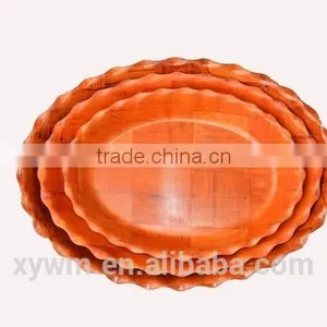 Waves Woven Bamboo Wooden Plate thumbnail-1