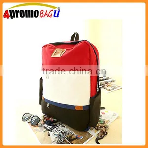 New Design School Bag Canvas Backpack Wholesale thumbnail-4