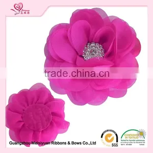 Forever Rose Flower for Girl Dresses/ribbon Flowers for Gartments/ Brooch Women Chiffon Flower thumbnail-6
