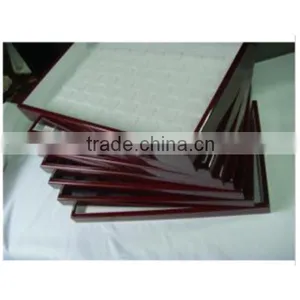 Trade Assurance High Quality Custom Wooden Jewelry Display Tray Wholesale thumbnail-1