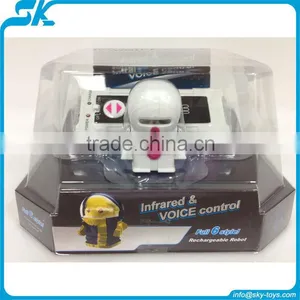 Robot Toys 6cm Voice Control Infrared Remote IR Mini rc Robot thumbnail-1