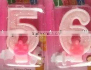 Wholesale Pink Number 1 Glitter Candle, Available in 1 2 3 4 5 6 7 8 9 0 Kids Birthday Partyware Party Supplies thumbnail-1