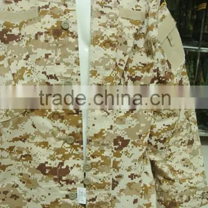 Custom Cotton Polyest Ripstop Desert Digital Camouflage Lybria Army Vertical Collar Fighting ACU Uniform thumbnail-2