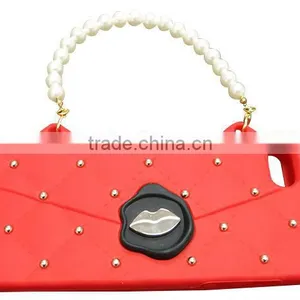 Silicone Handbag Studded Case for IPhone 4 thumbnail-1