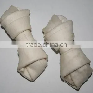 Bleached Porkhide Knotted Bone thumbnail-1