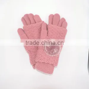 Two in One Warm Women's Knit Gloves thumbnail-1