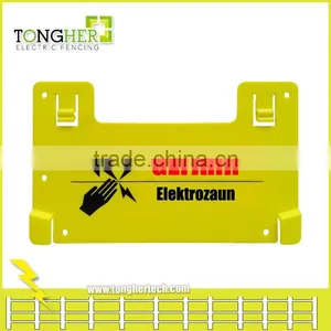 Arabic PP Material Electric Fence Warning Sign,high Voltage Warning Board thumbnail-3