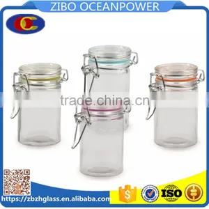 Mini Clip Lock Glass Lid Round Shape Glass Spice Jar thumbnail-1