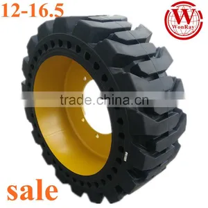 Molded-on Rim Bob Cat 329-6785 324-3427 Solid 12-16.5 Backhoe Tires thumbnail-1