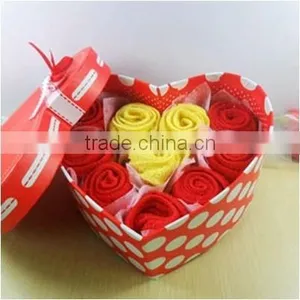 Gift Towel / Luxury Gift Towel Type Wedding Set Packing / Cotton Towel With Rose Wedding Luxury thumbnail-1