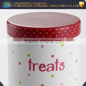 Modern Style Decal Colorful Dot Ceramic Pet Jar thumbnail-2