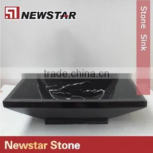 Newstar Polished Black Outdoor Stone Sink thumbnail-1