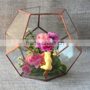 Attractive Indoor Decor Glass Flower Vase Clear Glass Terrarium Globe thumbnail-1