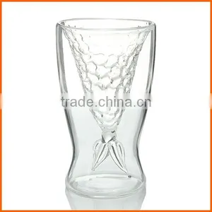 New Design Fashion Double Clear Drinking Glass Cup 100ml thumbnail-1