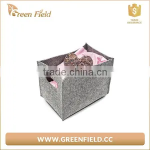 Household Container Storage Bin Gery Felt Fabric Storage Box thumbnail-1
