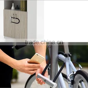 Newest Intelligent Security Bicycle Lock Ultrasonic Tire Lock Keyless Electric U-lock thumbnail-6