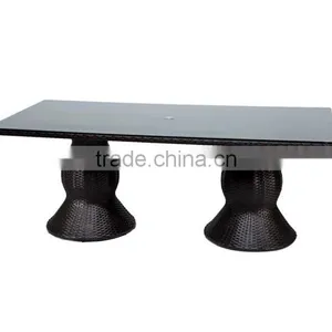 2017 Trade Assurance Most Popular Outdoor Space Saving Restaurant Used pe Rattan Garden Table Set Designs thumbnail-3