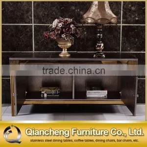 European Designs Stainless Steel Console Table thumbnail-3