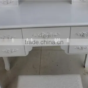 Jasmine Dressing Table Set With Adjustable Oval Mirror And Stool YD-E-1 Knock Down Package 90*40*148cm thumbnail-4