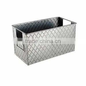 Rectangle VINTAGE FILING STORAGE METAL CASE BOXES X 2 URBAN UTILITY thumbnail-1