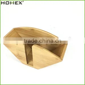 Bamboo Coffee Filter Paper Holder Coffee Filters Dispenser Rack Homex-BSCI Factory thumbnail-2
