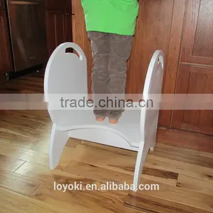 Wood Potty Step Stool Kids Toilet Step Stool With Handrail thumbnail-4