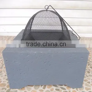 Outdoor Square Antique Steel Fire Pit / Fireplace thumbnail-1