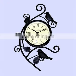 Metal Crafts Wall Clock With Birds thumbnail-2