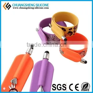 ad Promotion Gift Mobile Phone & Tablet Touch Screen Silicone Stylus Pen With Slap Band From China Factory thumbnail-5
