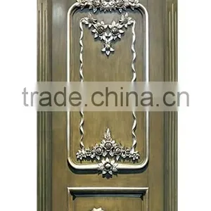 Classic French Style Solid Wood Framed Swing Single Entry Door BF11-09223b thumbnail-1