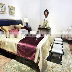 New Arrival Elegant Classic French Rococo Floral Painted Golden Vanity Dressing Table for Noble House BF12-05254b thumbnail-3