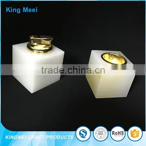 Small White Acrylic Cube Box Perfume Organizer thumbnail-1