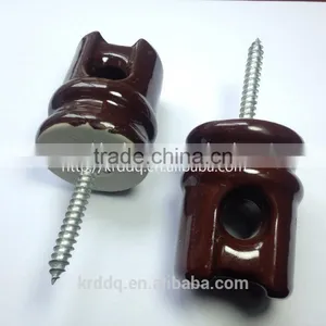 Electric Fence Wiring Corner Porcelain / Ceramic Screw Insulator thumbnail-1
