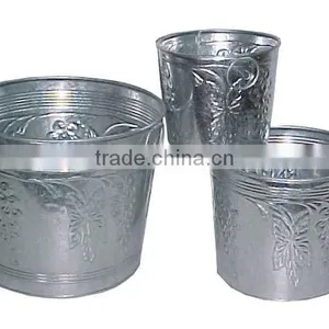 Embossed Iron Planter,Antique Planter,Decorative Planter thumbnail-1