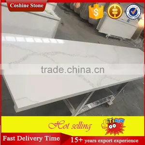 Rectangle White Calacatta Gold Marble Surface Quartz Stone Countertop thumbnail-2