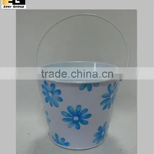 Metal Flower Bucket With Printing Decoration thumbnail-1