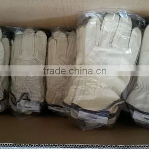 DDSAFETY High Quality Yellow Cow Grain Leather Gloves Driver Gloves thumbnail-5