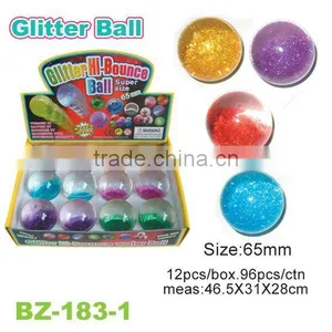 Novelty 65mm TPU Water Glitter Bouncing Ball thumbnail-1