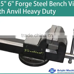 4" 5" 6" Forge Steel Bench Vise With Anvil Heavy Duty thumbnail-1