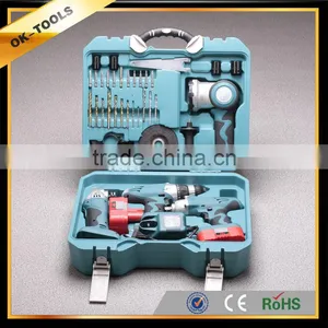 2014 New Design Multifunction Power Tool Sets 4 in 1 Combo Kit ( Electric Drill ,angle Grinder,impact Wrench, Light ) thumbnail-1