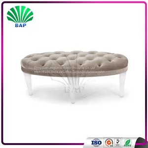Salon Waiting Room Furniture European Style Lucite Bench Acrylic Salon Waiting Bench thumbnail-1