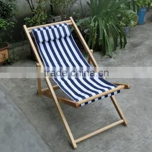 Hot Sale Outdoor Furniture Wooden Foldable Reclining Beach Chair thumbnail-6