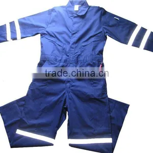 Navy 100%Cotton Reflective Construction Industrial Safety Workwear Coveralls thumbnail-1