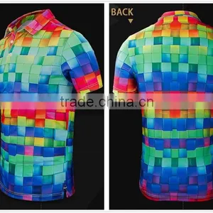 Custom Casual Blank Funny Golf Polo Dri Fit Shirt Sport Tops 3D Animal Lion Pattern for Men thumbnail-4