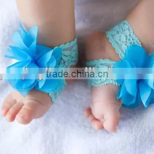 Wholesale Baby Shoes New Arrival BABY Sandals Baby Barefoot Sandals Flower Shoes thumbnail-1