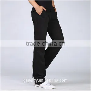 OEM Service Clothing Custom Simple Design Black Cotton Trousers Mens Cargo Pants thumbnail-3